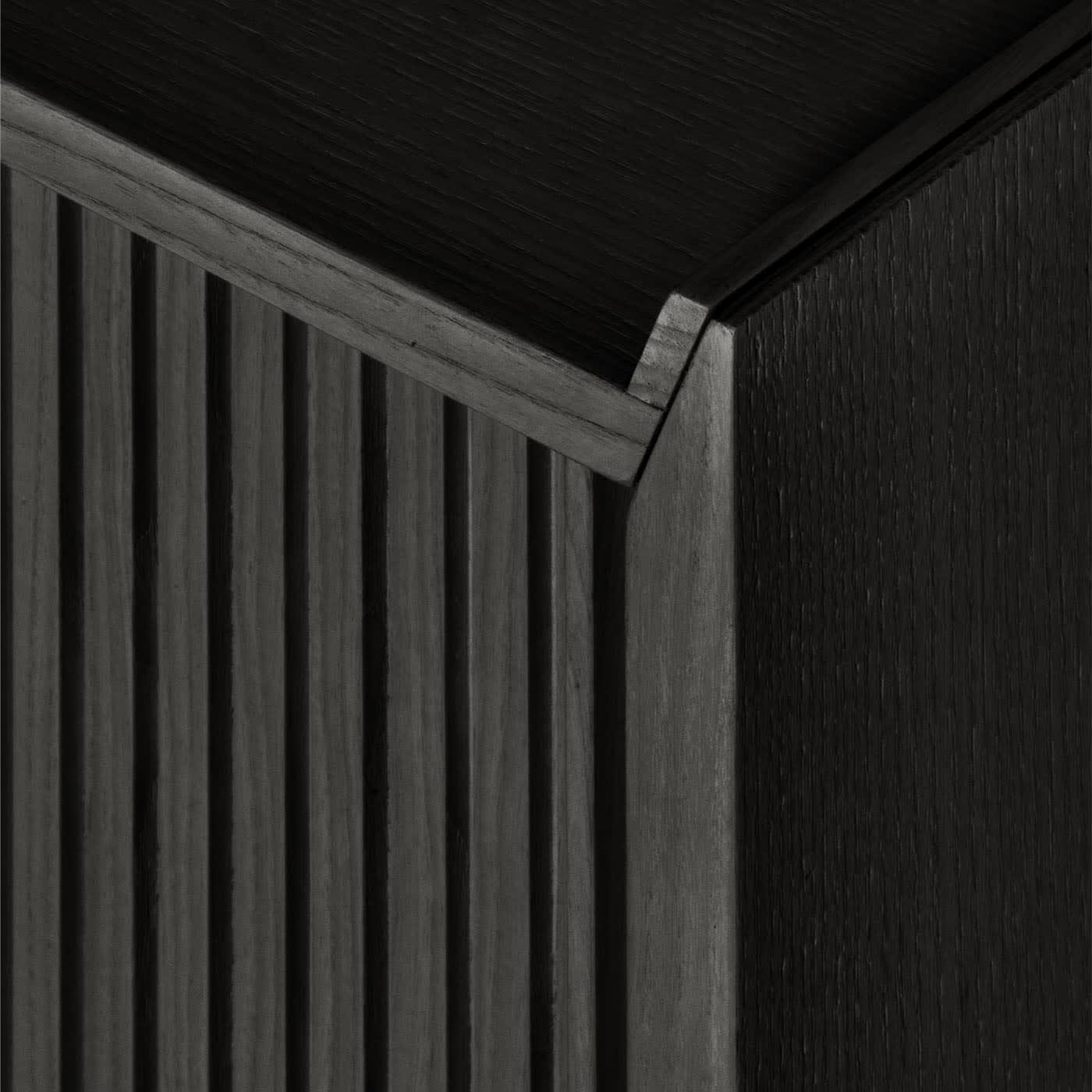 Sipario Low Artisan Black 2-Doors Sideboard Handmade in Italy