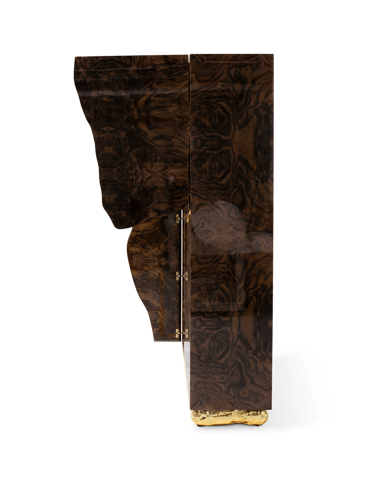 Fissure Walnut Wood Cabinet