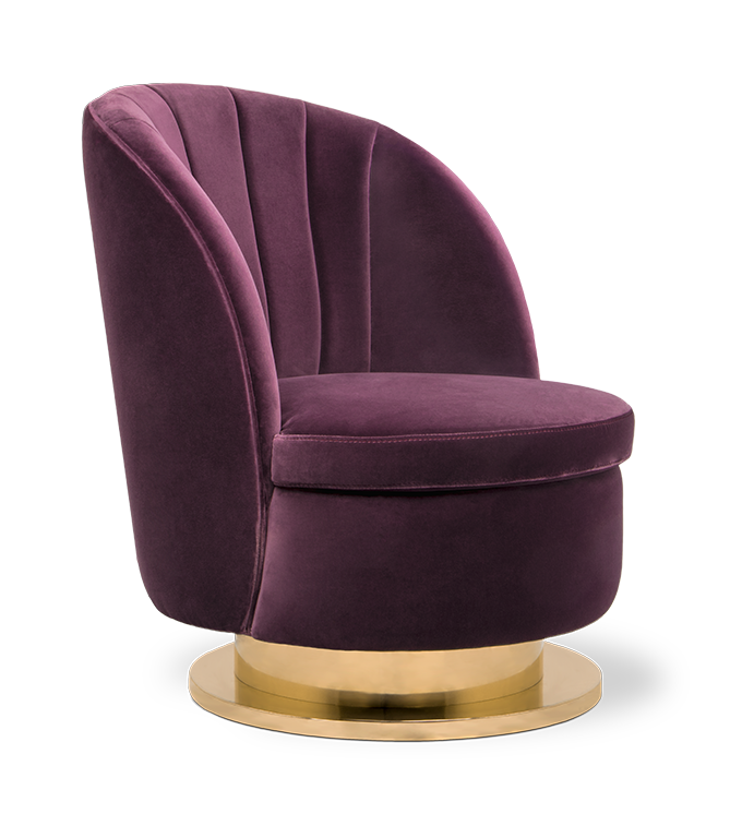 Gavin Purple Single Sofa