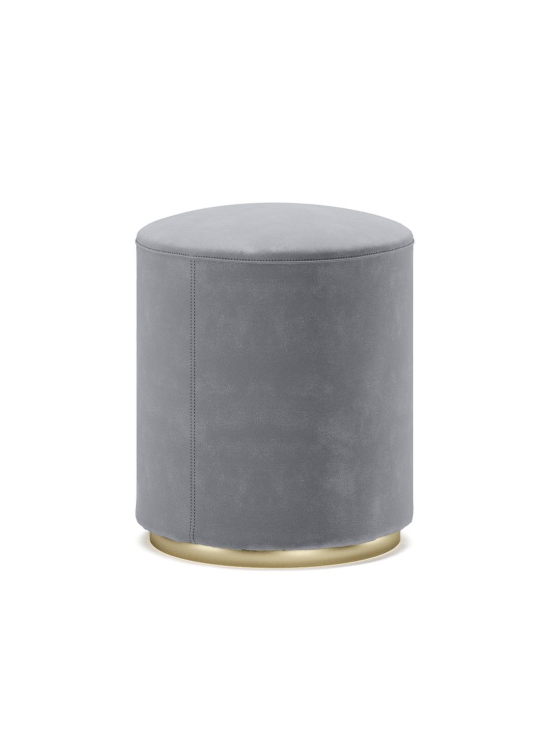 Adam Grey Pouf