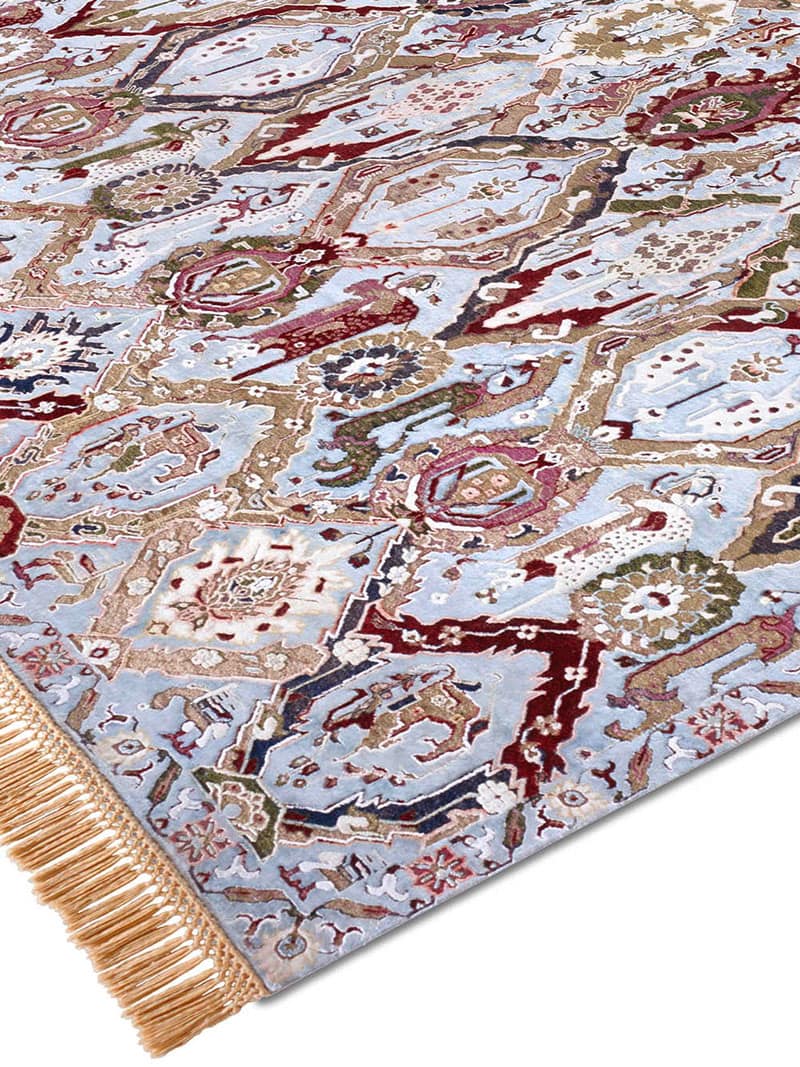 KavaBagh Blue Handmade Luxury Rug
