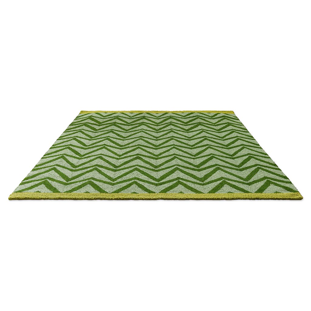 Dhurrie Green Outdoor Rug | Size: 140 x 200 cm