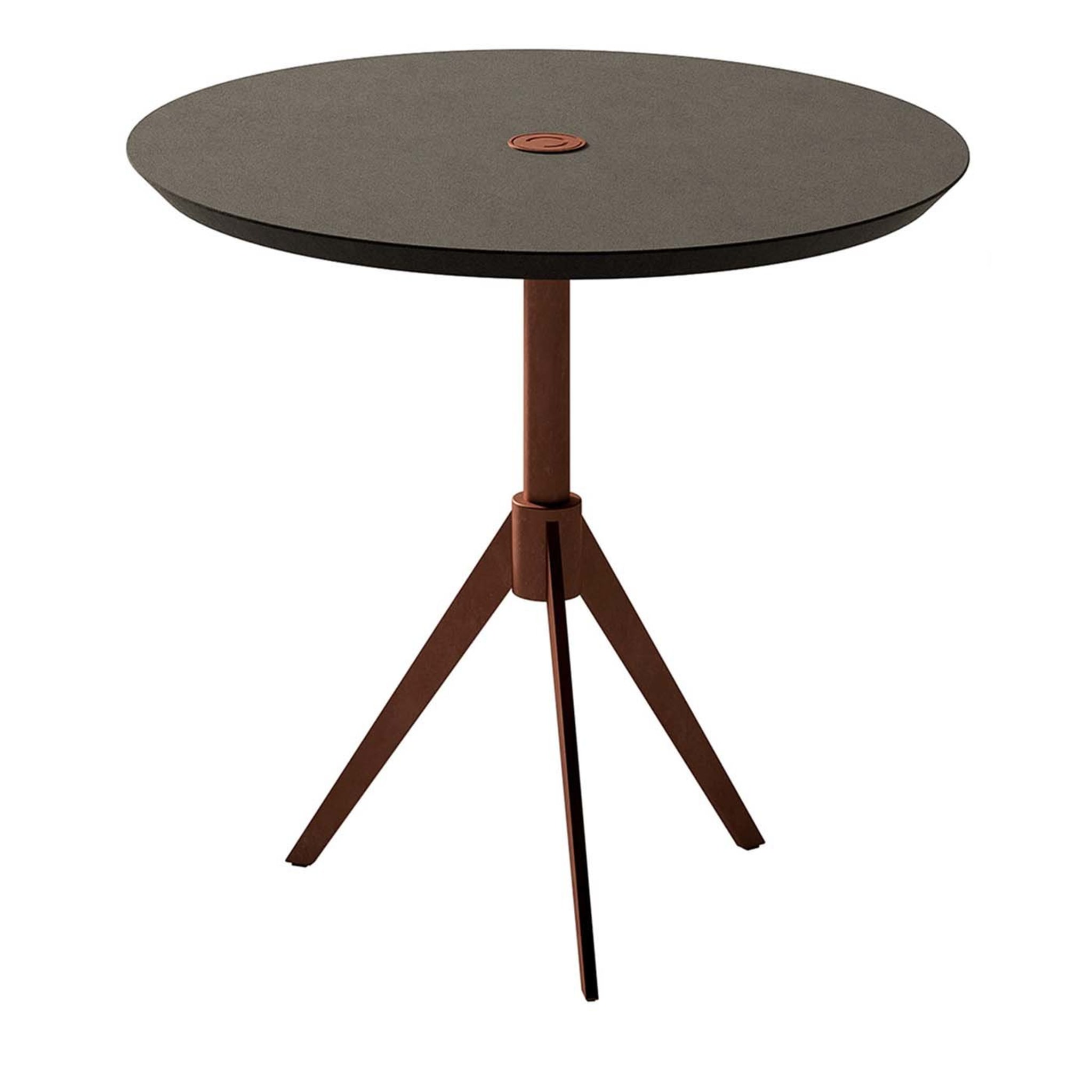 Black / Brown Round Coffee Table
