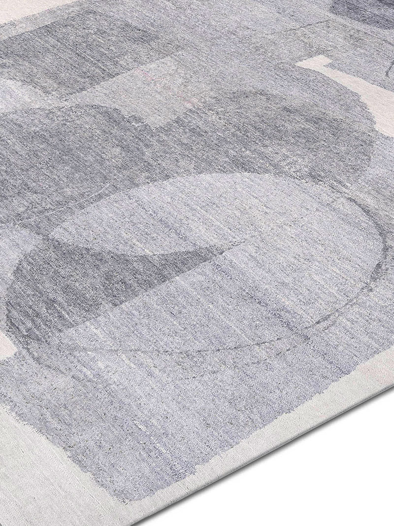 Snow Silver Luxury Hand-Knotted Rug