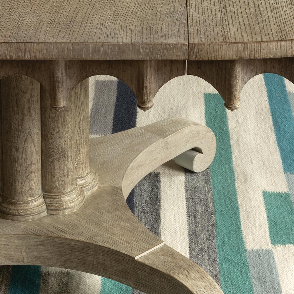 Longwood Oval Dining Table Greyed Oak