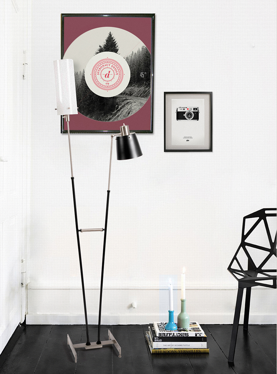 Brass Player Floor Lamp