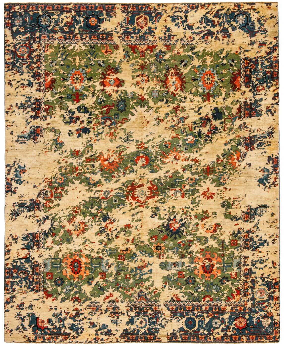 Bidjar Kingscross Double Sky Green Ps3 Silk Rug