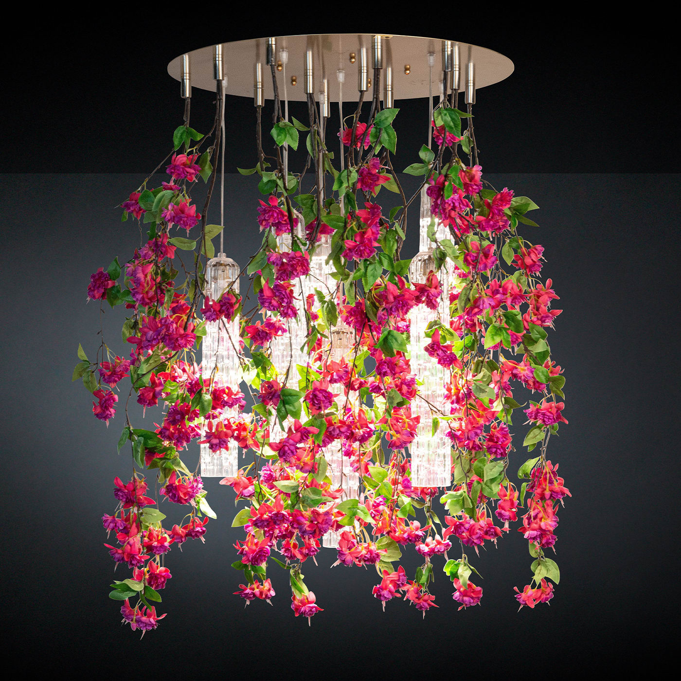 Pink Cascade Large Chandelier