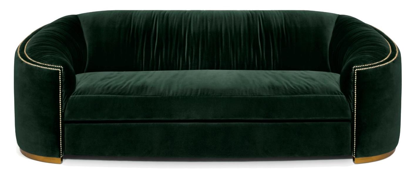 Premium Forest Green Curved Sofa