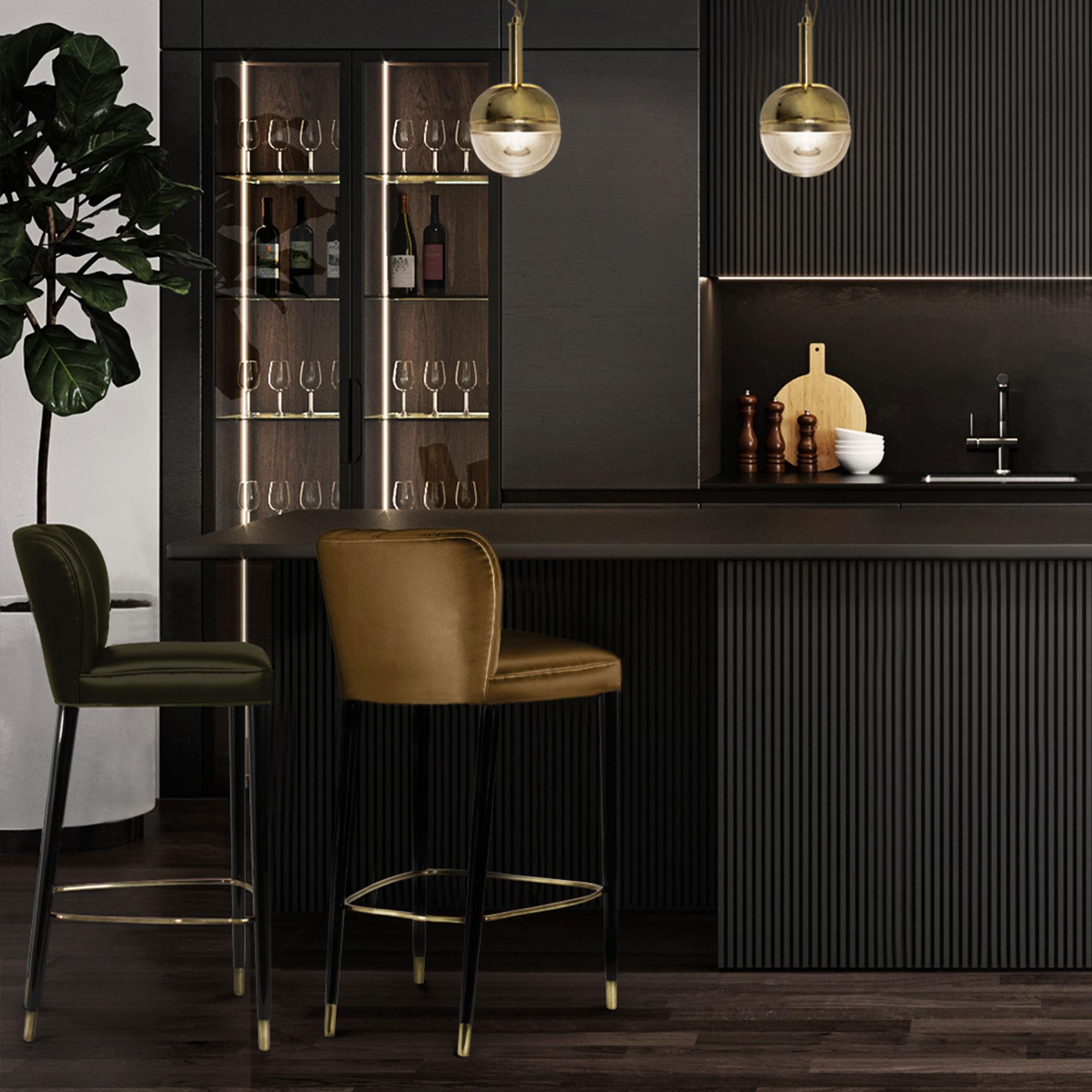 Premium Black Bar Chair - 1