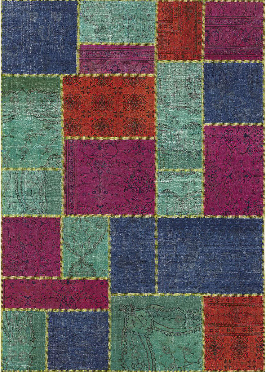 Overdyed Patchwork Multi Rug