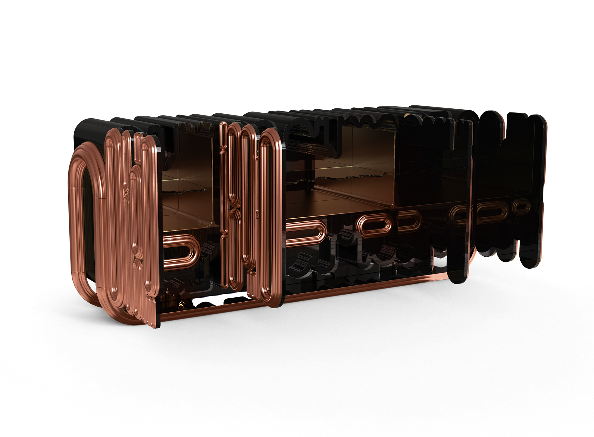 Ellipse Copper Designer Sideboard