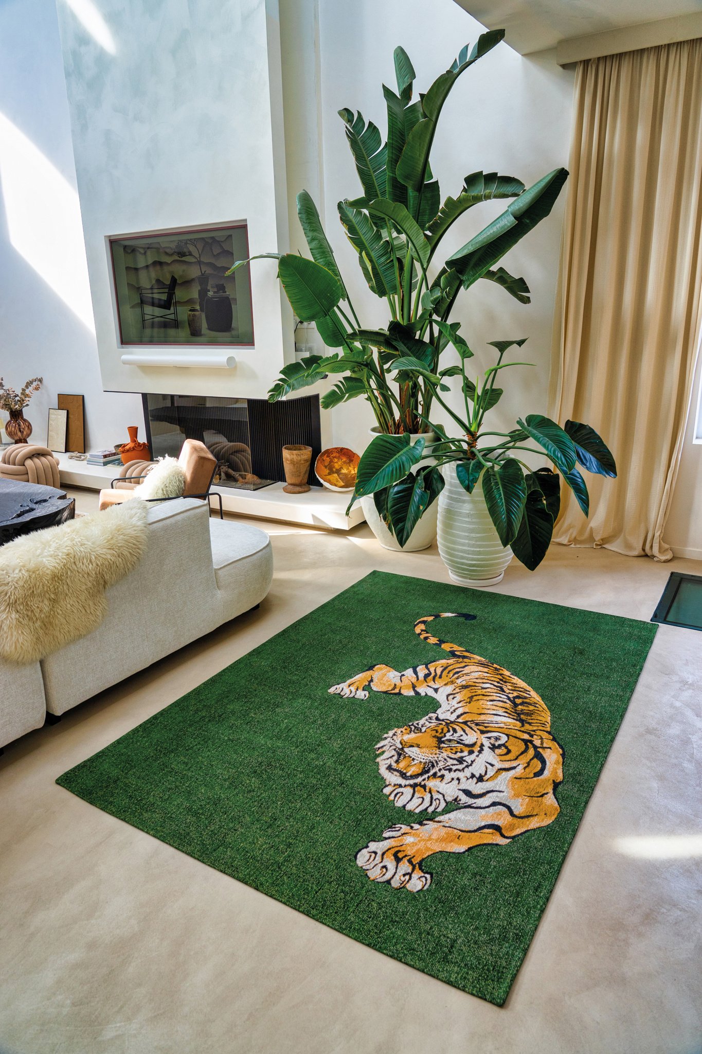 Green On Fire  9388 Rug ☞ Size: 280 x 390 cm