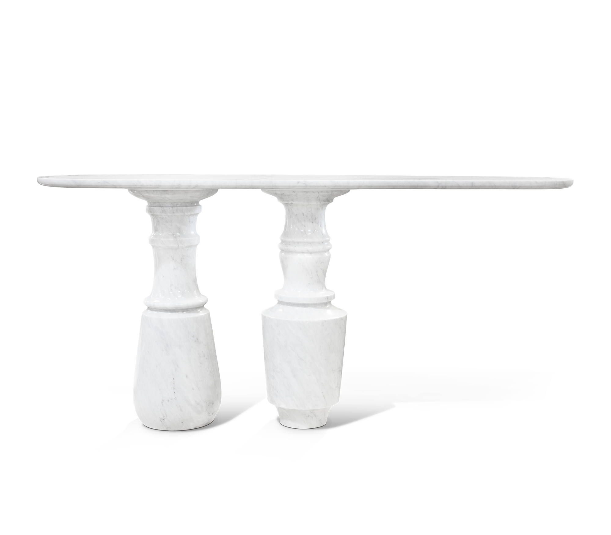 Obsidian Carrara Marble Console