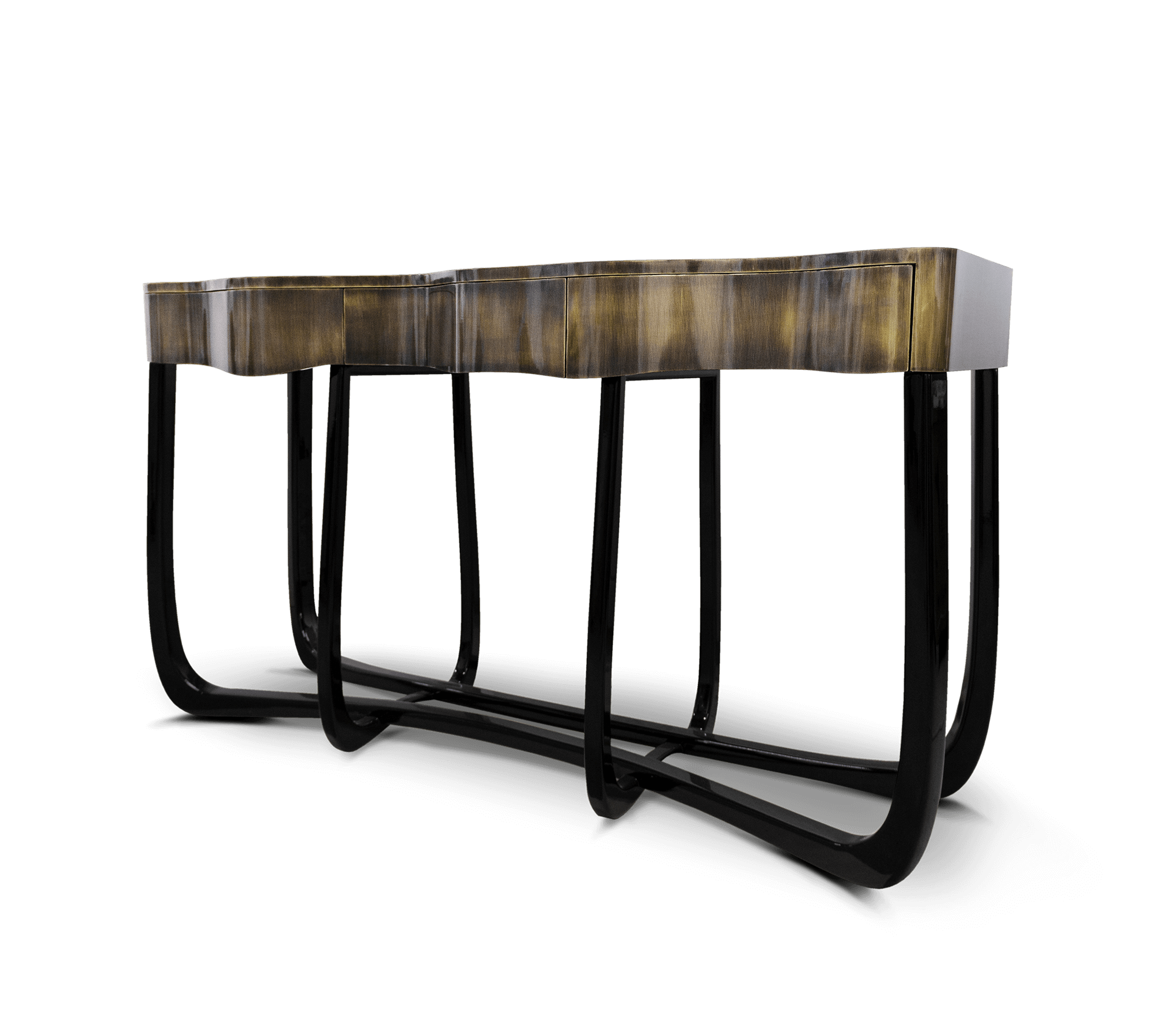 Serpentine Patina Designer Console