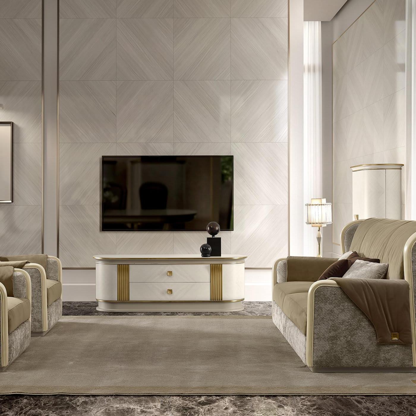 Beige Artisan Three-Seater Sofa