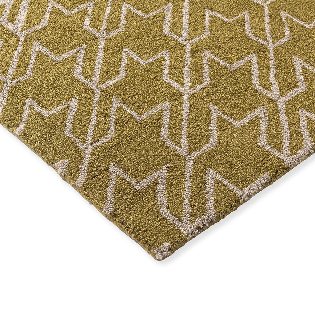 Houndstooth Mustard Outdoor Rug