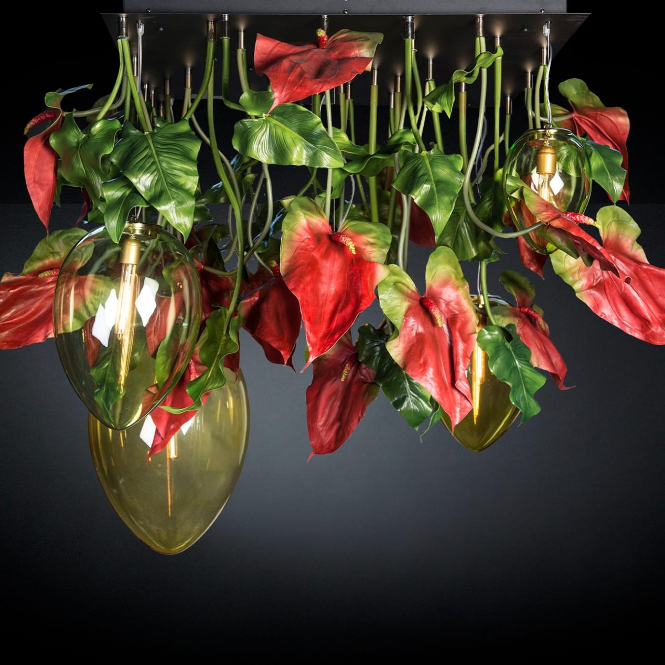 Dark Anthurium Chandelier