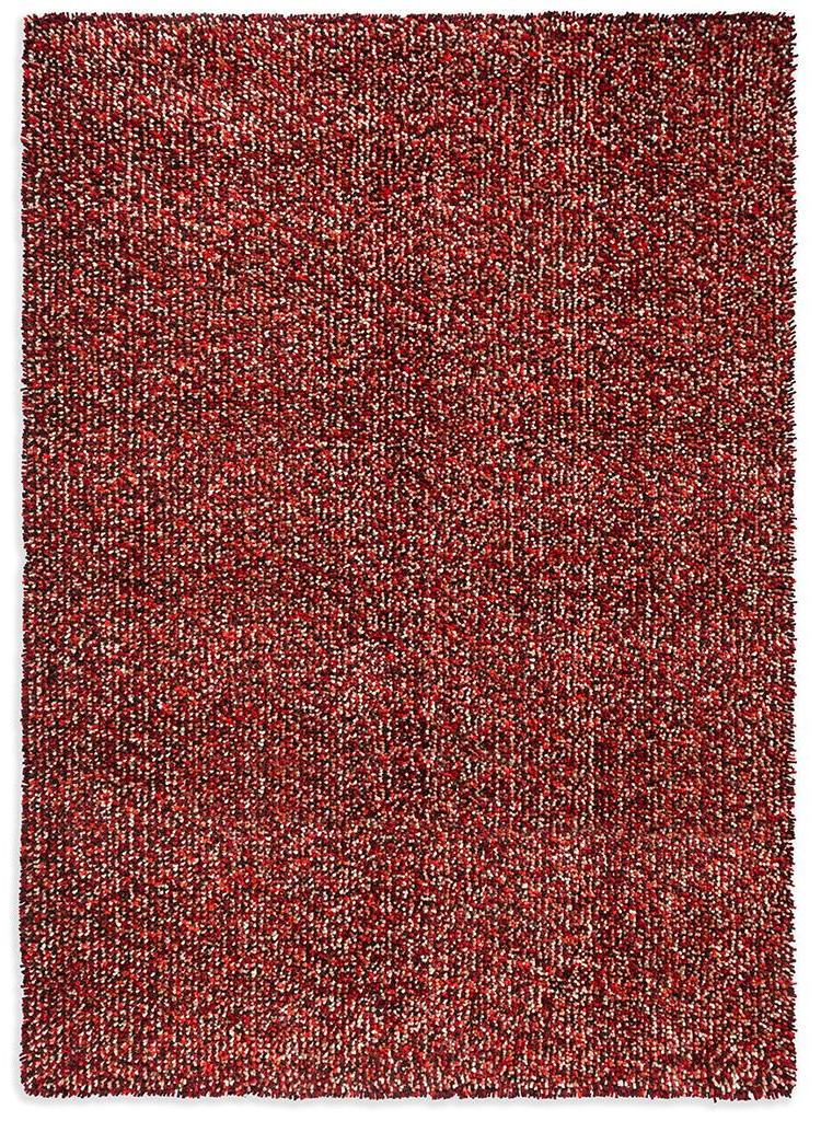 Pop-Art Red Shag Felted Rug