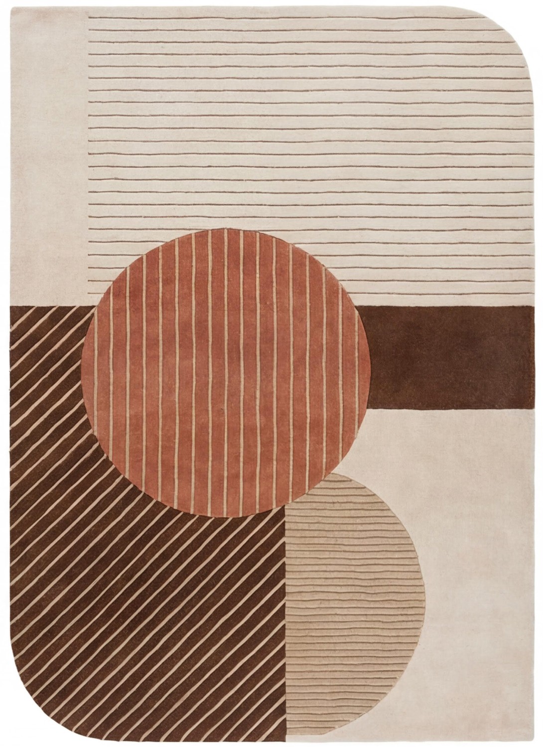 Cocoa Geometry Rug