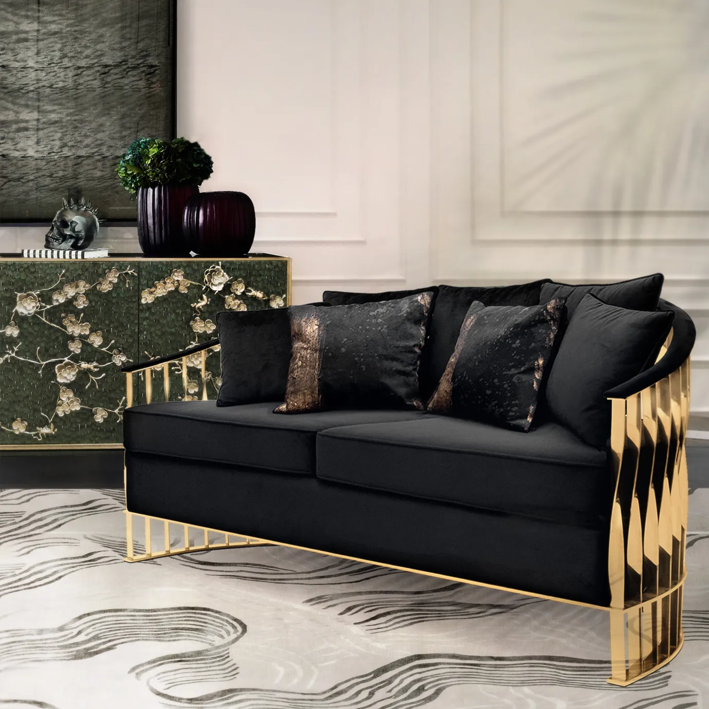 Mirage Peacock Feather Sideboard