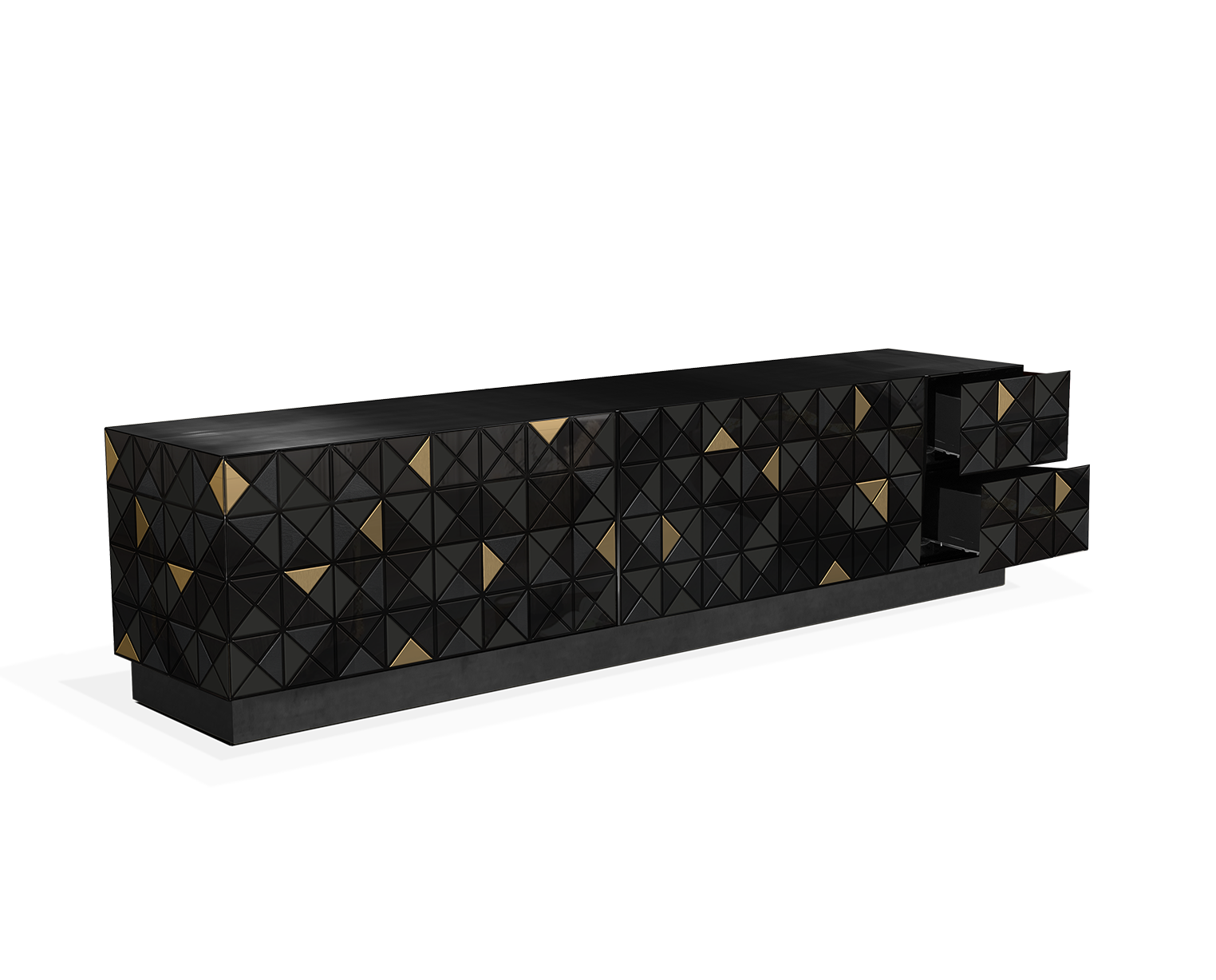 Mosaic Black TV Cabinet