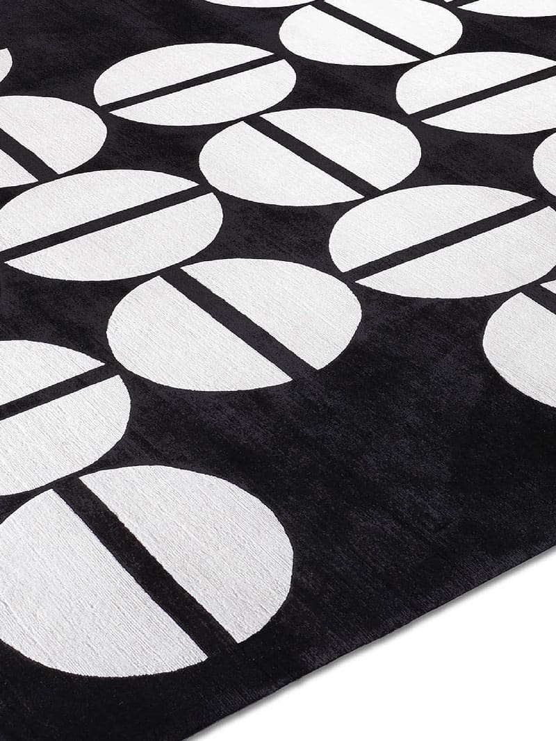 Black & White Hand-Knotted Rug