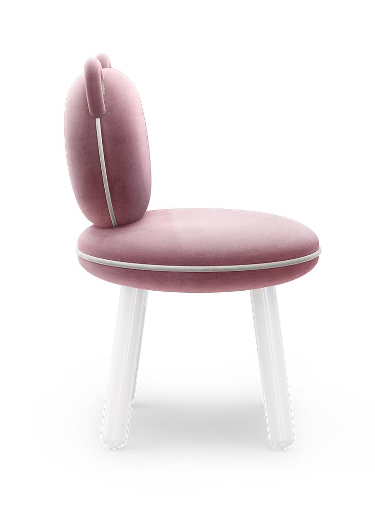 Fluffy Pink Bear Children's Chair