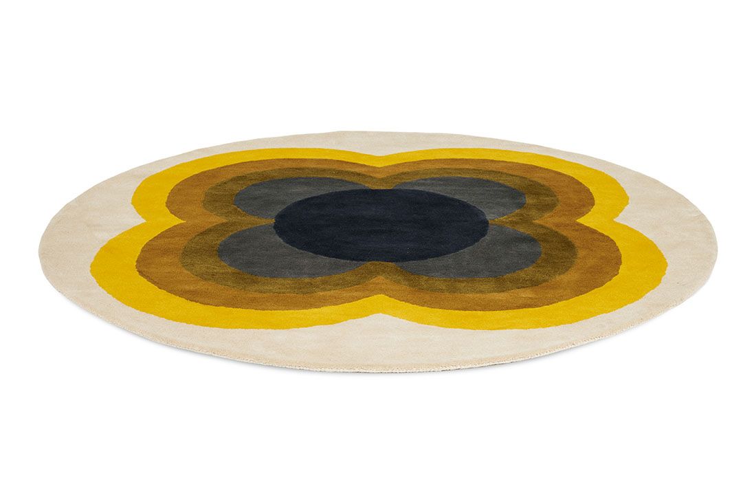 Sunflower Yellow Circle 060006 Rug ☞ Size: Ø 150 cm