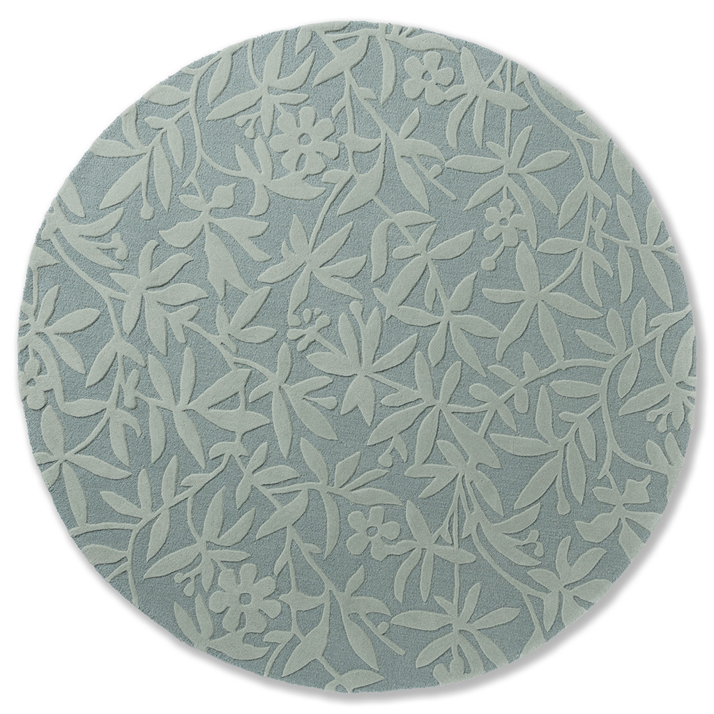 Cleavers-Duck Egg Round Rug ☞ Size: Ø 200 cm