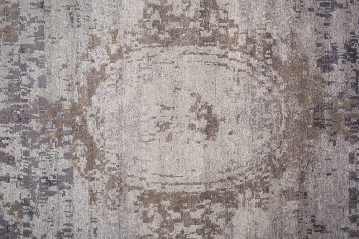 Hand-Knotted Bamboo Silk Rug