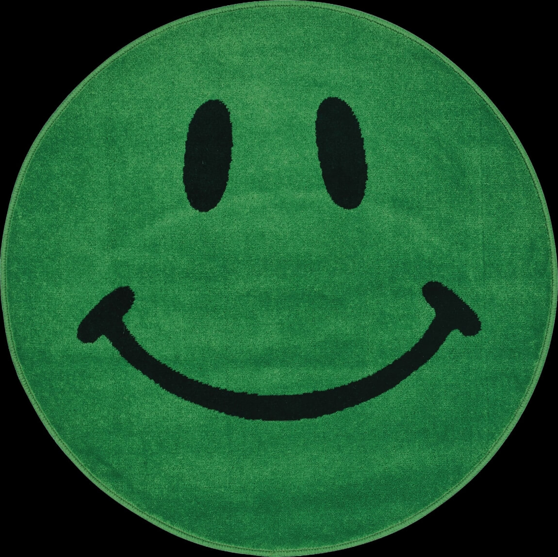 Smile Green Rug ☞ Size: Ø 100 cm