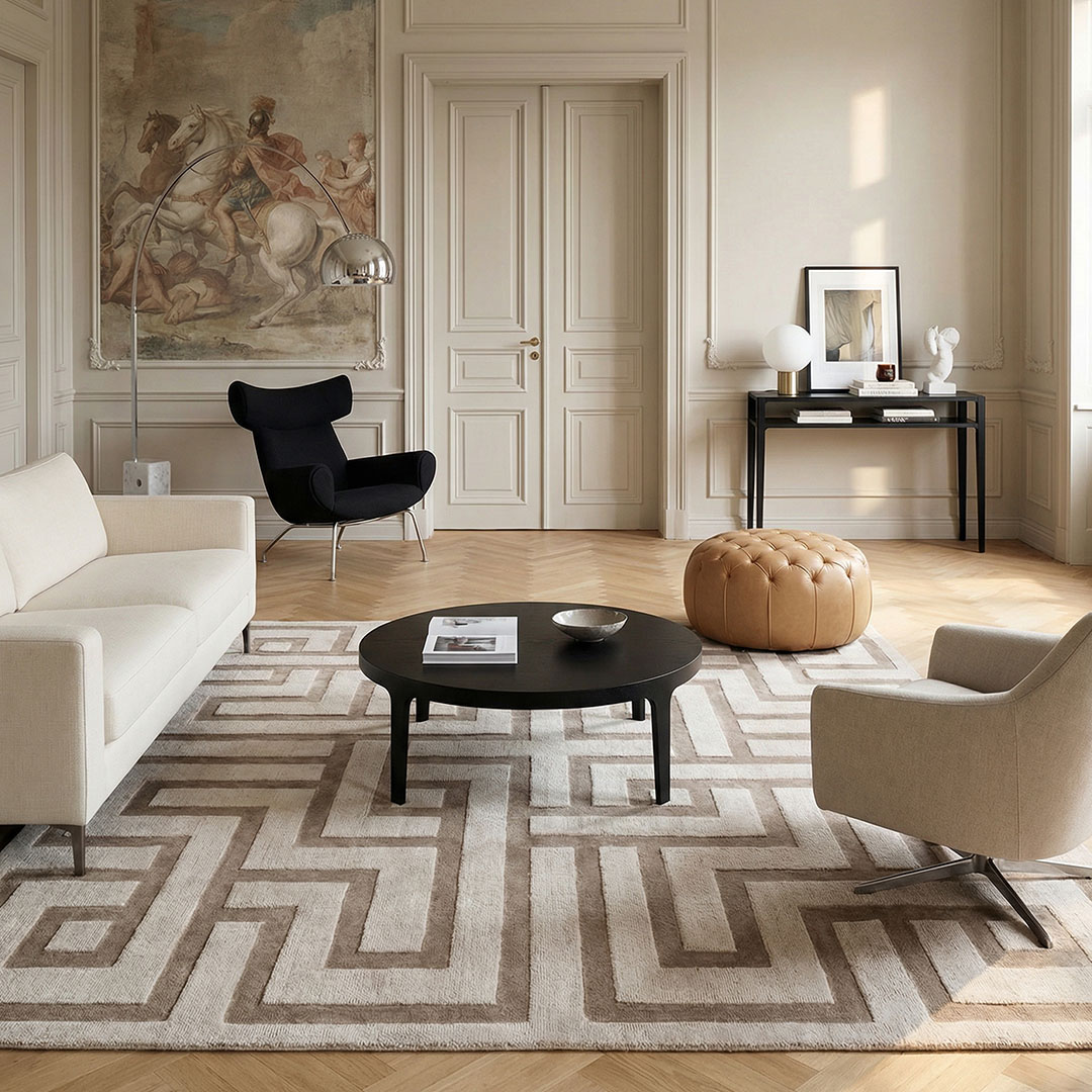 Labyrinth Mink Rug