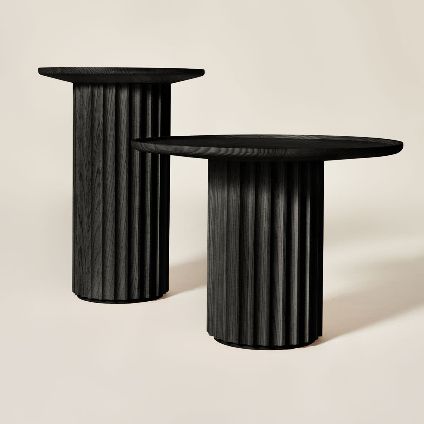 Capitello Elite Black Side Table Handmade in Italy