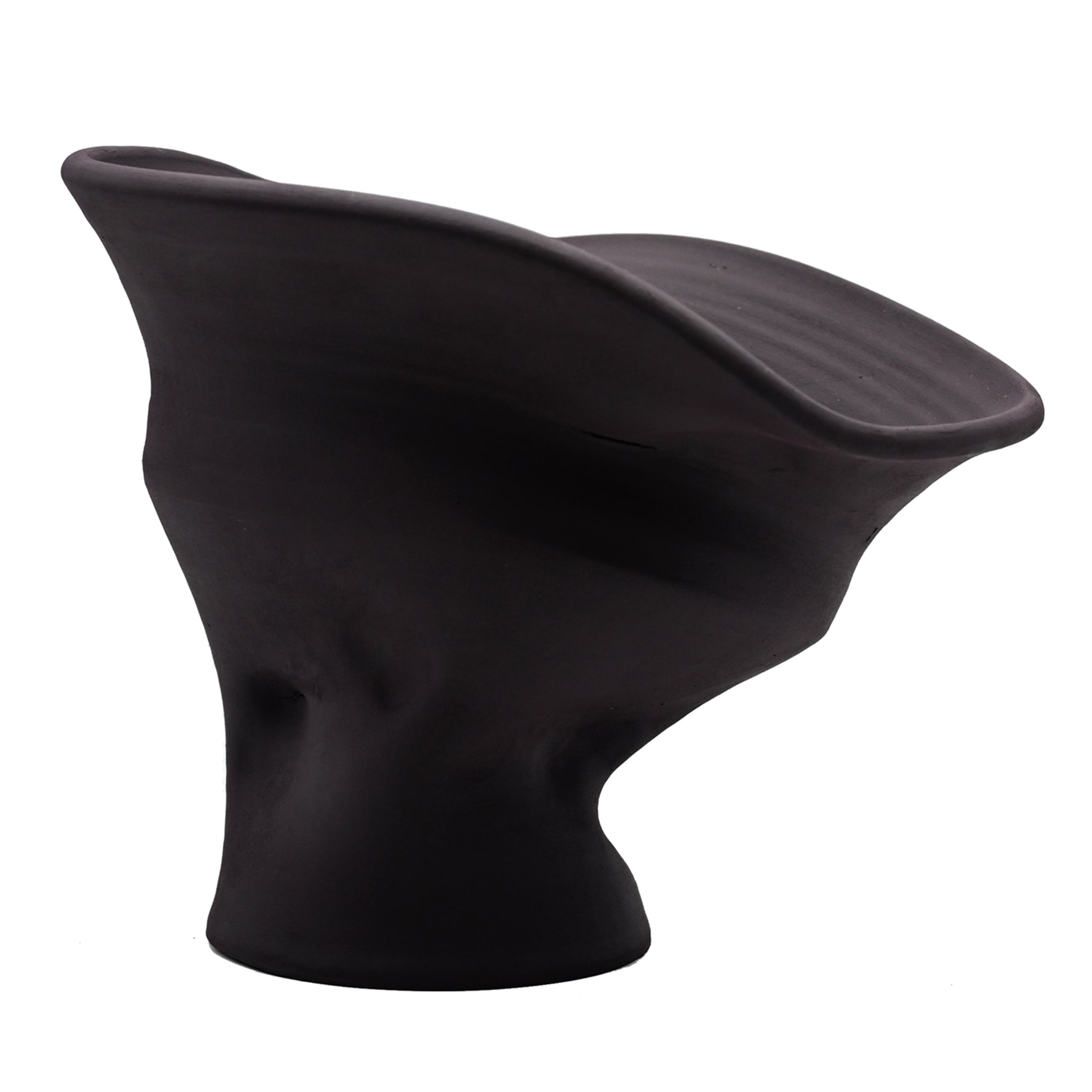 Dark Elegance Handmade Vase from Italy
