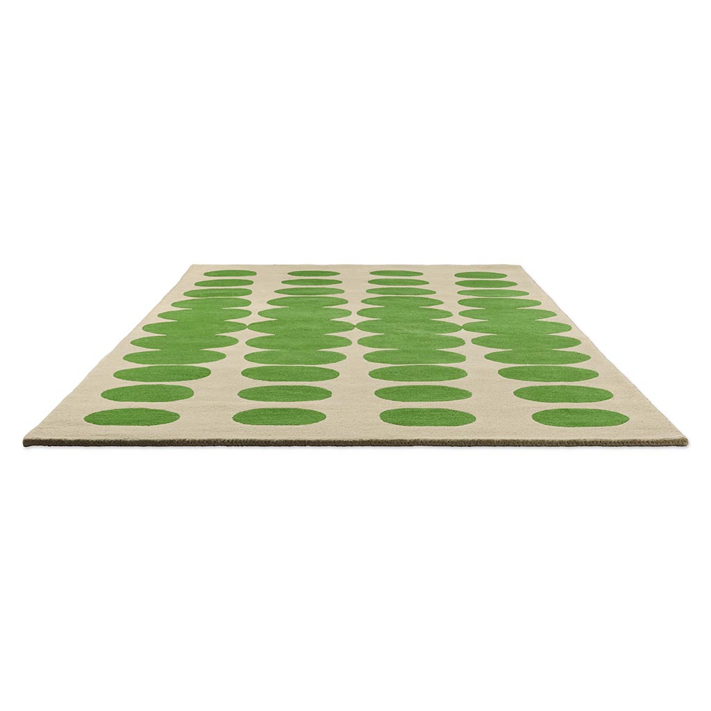 Optical Oval Green/Cream 157707 Rug | Size: 250 × 350 cm