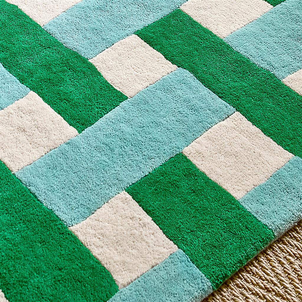 Basket Weave Em/Aquama Rug