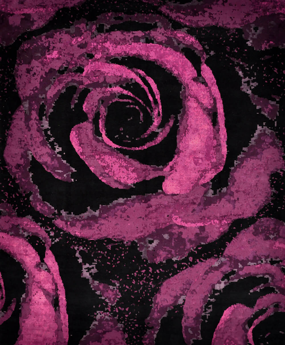Roses Rug ☞ Size: 250 x 300 cm ☞ Colour: Pink