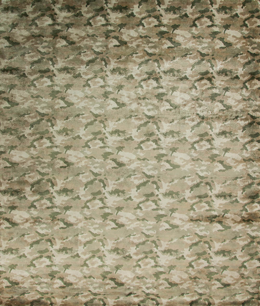 Camouflage Rug ☞ Size: 210 x 210 cm ☞ Colour: Green
