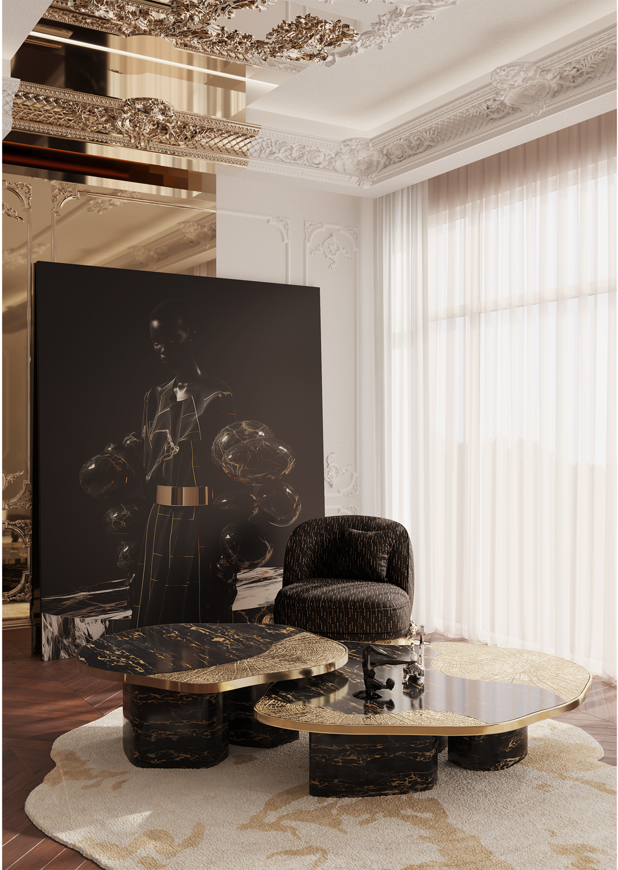Black Luxe Armchair