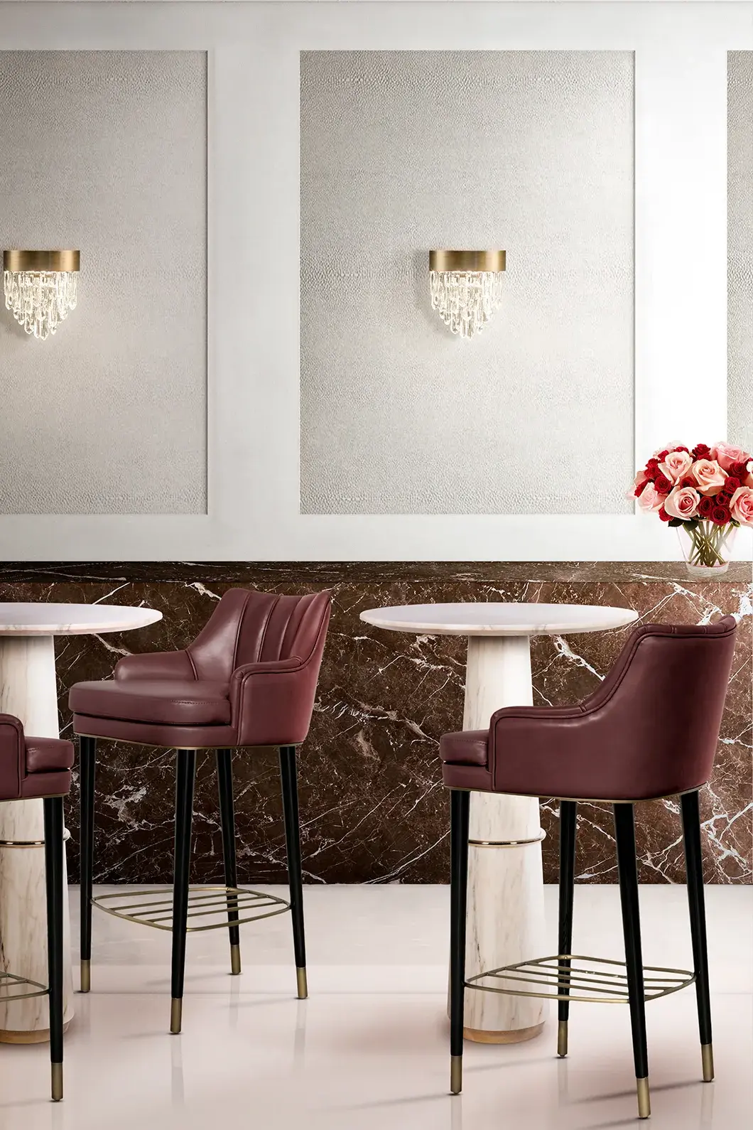 Velvet Counter Stool - 1