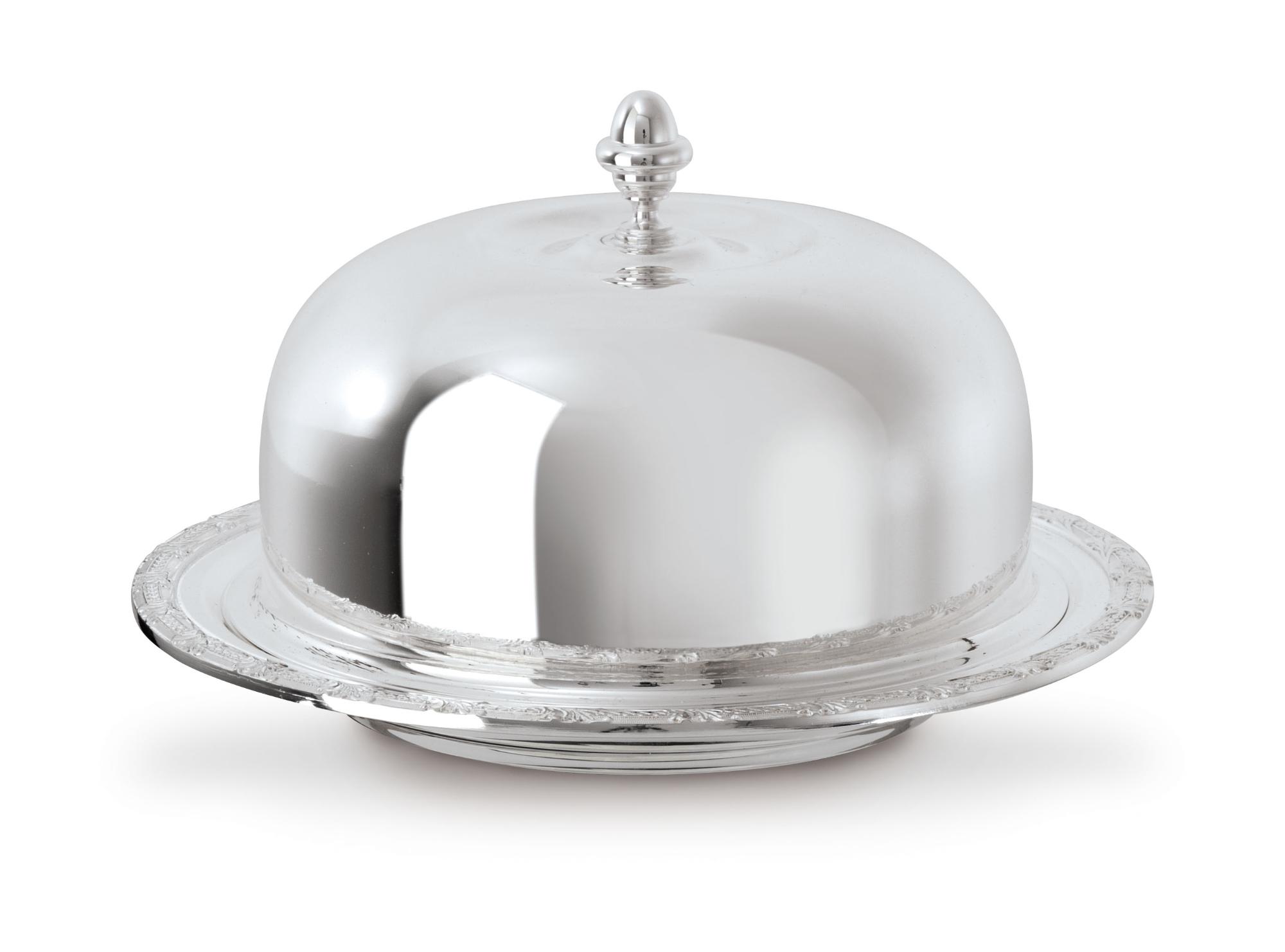 Silver Butter Dish with Strainer and Saucer