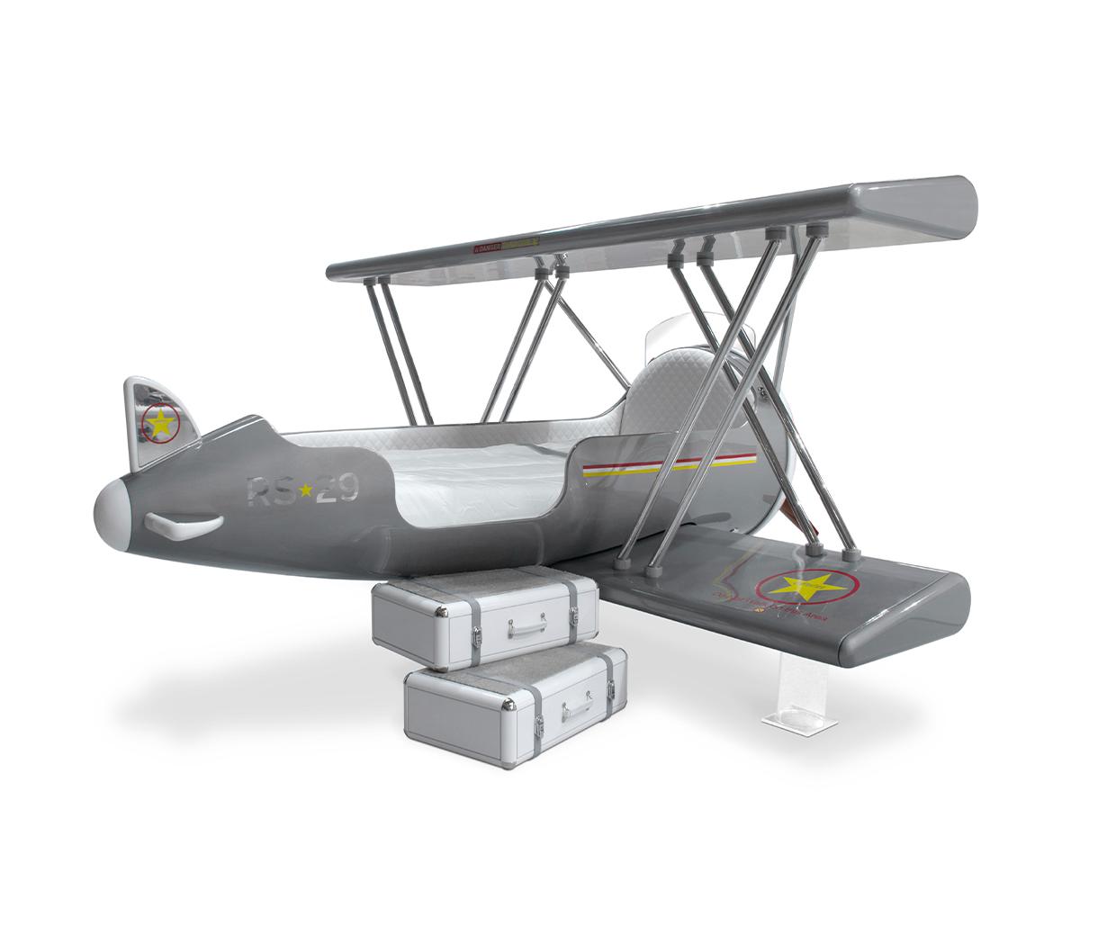 Sky Rider Grey Plane Bed