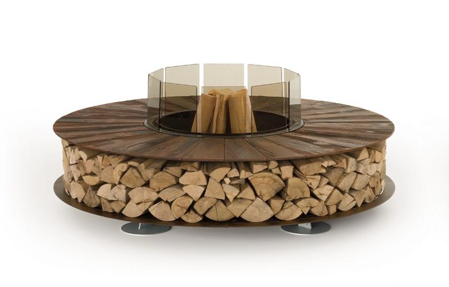 Zero Iron Corten Texture Fire Pit