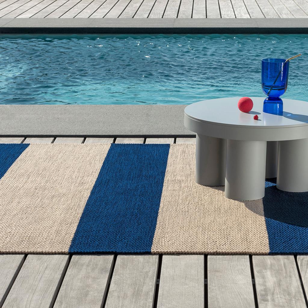 Deck Electric Blue Outdoor Rug