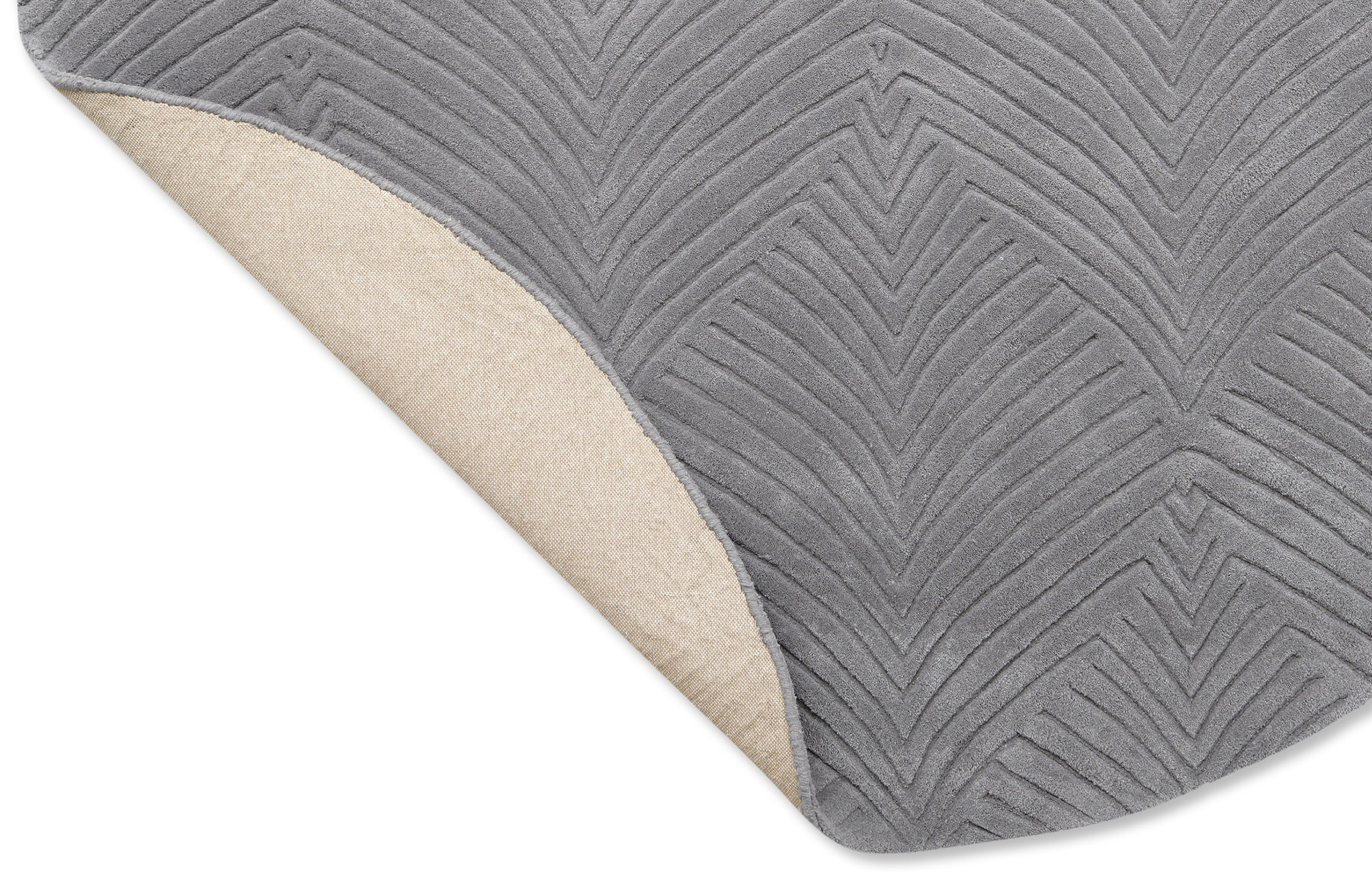 Folia Cool Grey 38904 Circle Rug