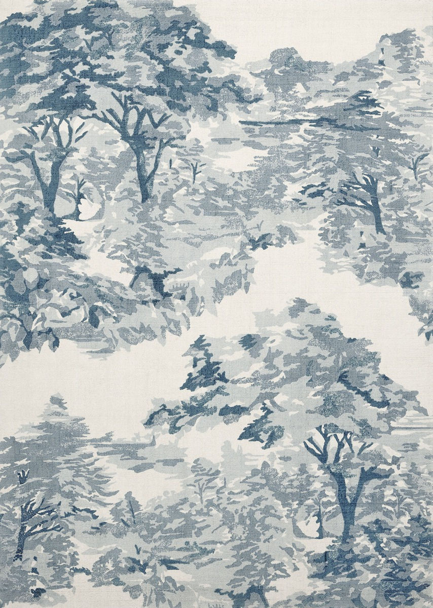 Landscape Light Blue Rug ☞ Size: 170 x 240 cm
