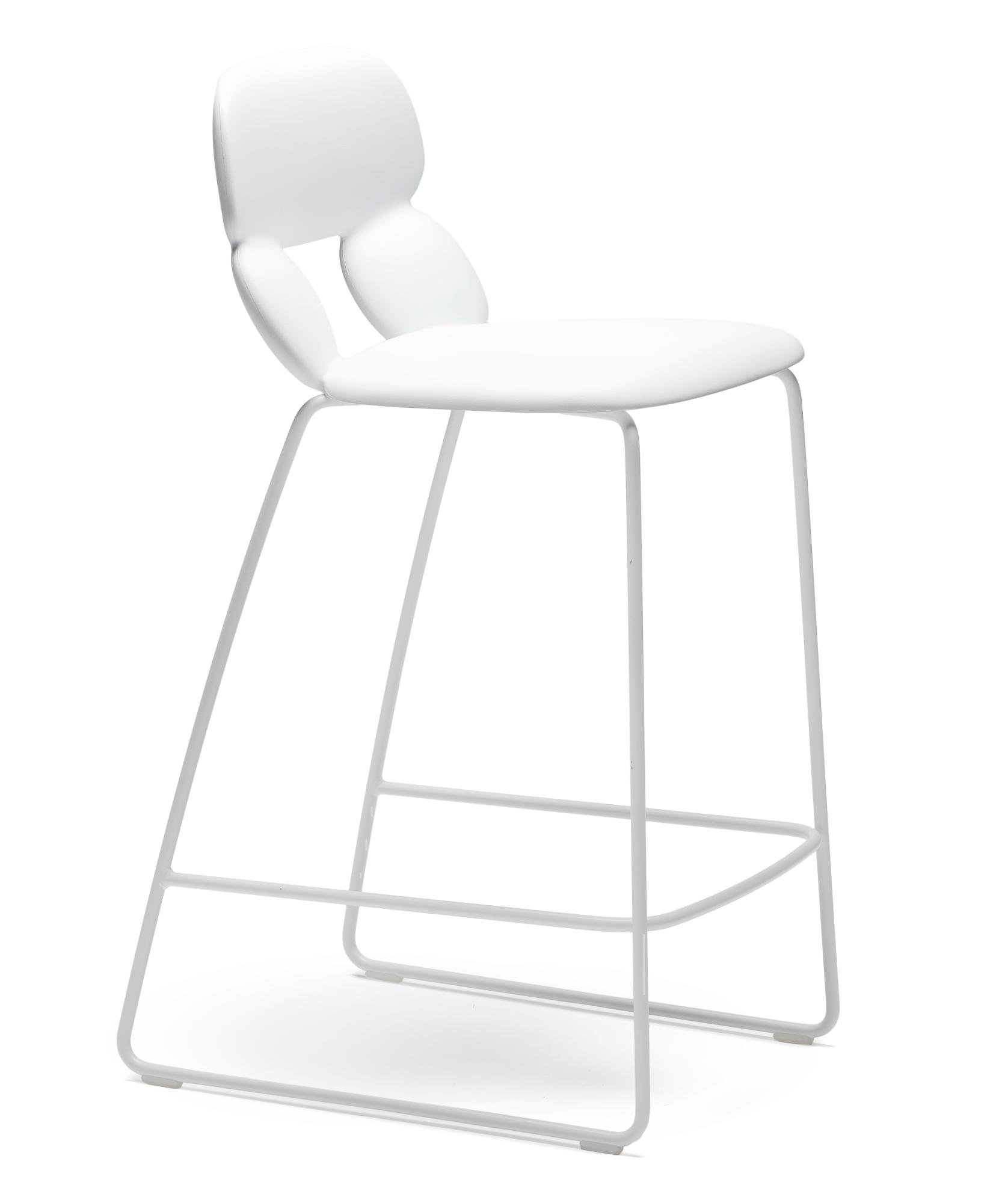 Nube White Bar Stool