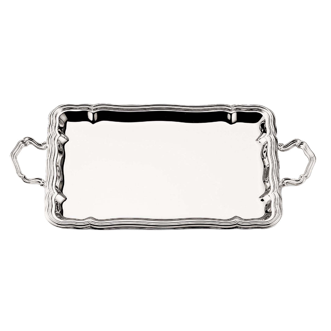 ‘700 Style Silver Tray with Handles