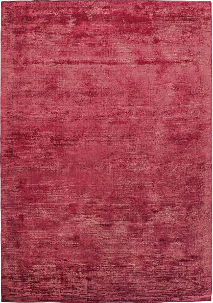 Plain / Red Hand Woven Indian Rug Trendy Shiny 11-I